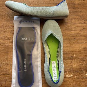 Rothy's size 9 flat pale green